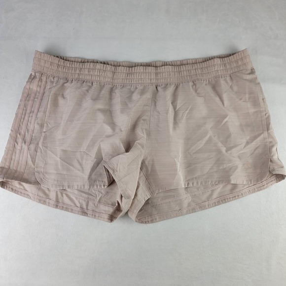 adidas Pants - Adidas Womens XXL Aeroready Pacer Short Tan Lightweight Workout  NWT Gym 3"